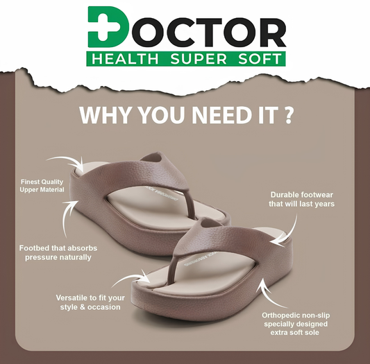 DOCTOR HEALTH SUPER SOFT Women's Orthopedic Soft Platform Slippers