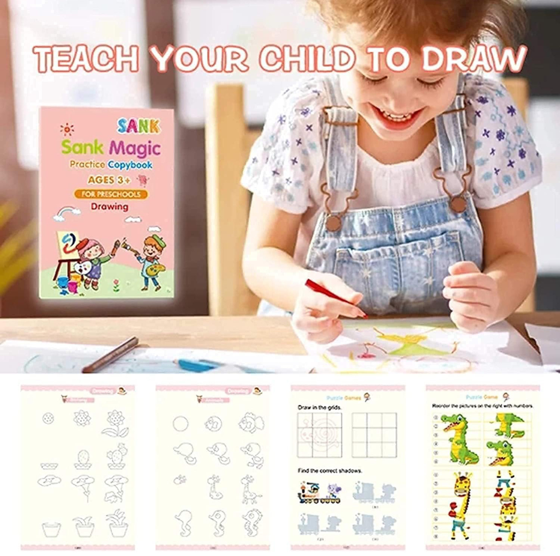 Reusable Magic Practice Book Set – Number Tracing & Early Learning for Kids