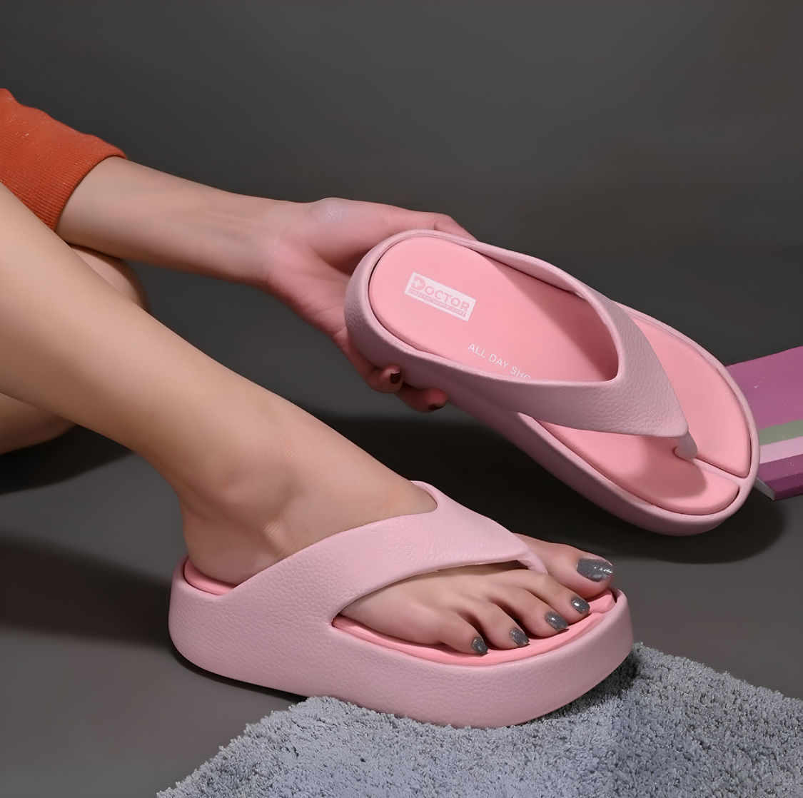 DOCTOR HEALTH SUPER SOFT Women's Orthopedic Soft Platform Slippers